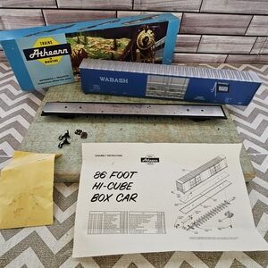 Athearn HO Scale #1979 Wabash 86ft Hi Cube 4 Door Boxcar WAB 55008 Unassembled
